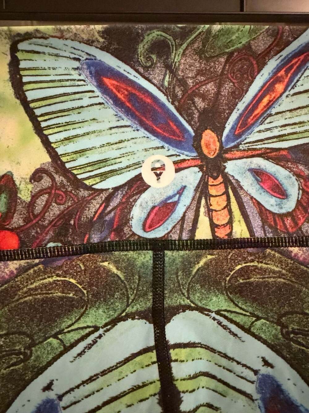 Yoga Democracy Women's Butterfly Print High-Waisted Athletic Leggings size L - Picture 4 of 8